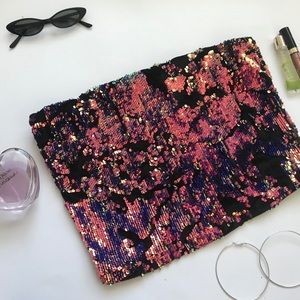 NWOT URBAN OUTFITTERS SPARKLY SEQUINS TUBE TOP